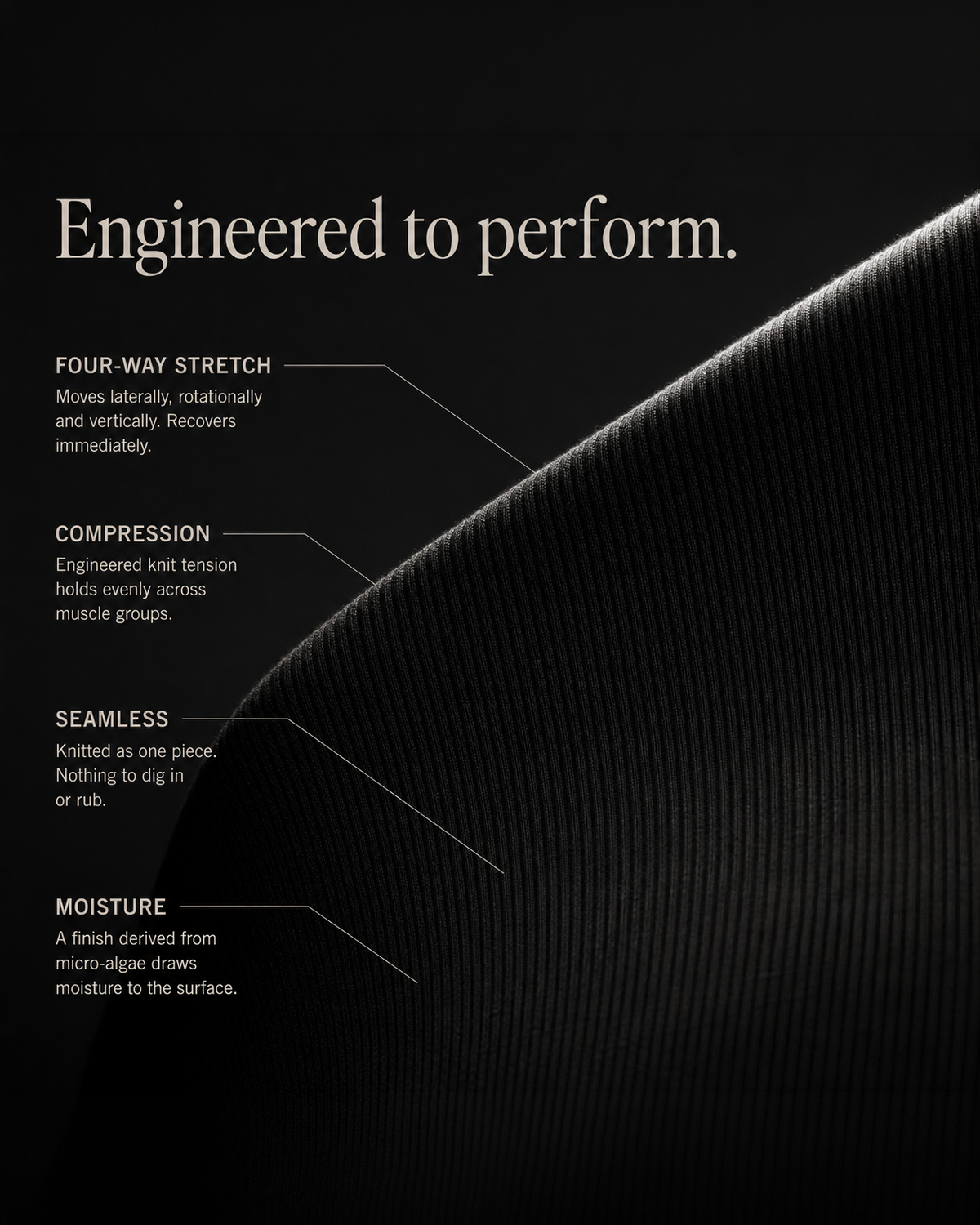 Performance features of the nōht fabric